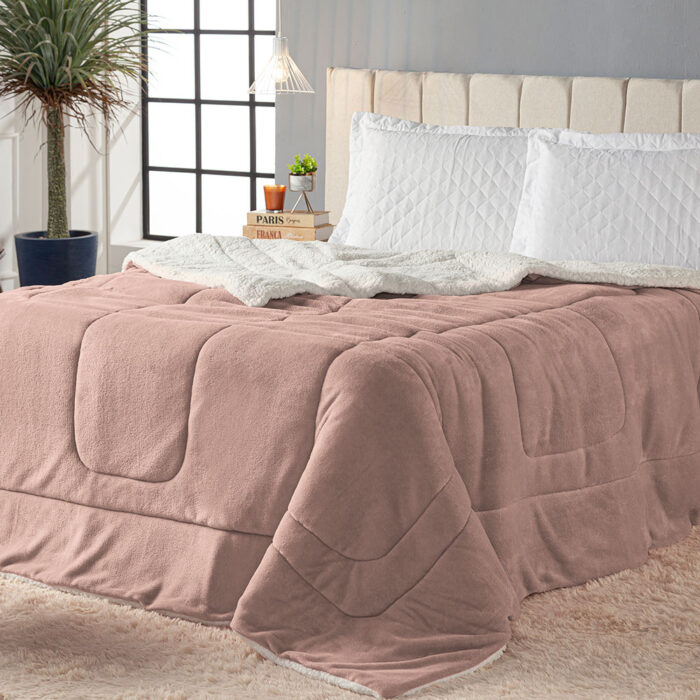 coberdrom king sherpa e manta refilado toda volta rose 62980d83e3e9c large