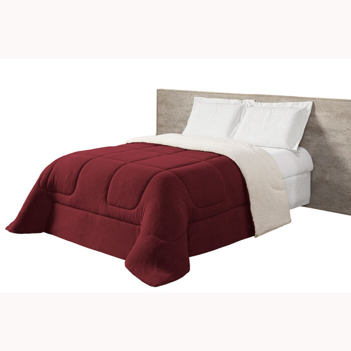 coberdrom queen sherpa e manta refilado toda volta cereja 6411d320dfcc6 large