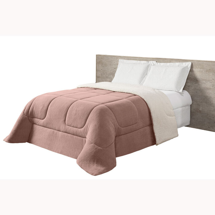 coberdrom solteiro sherpa e manta refilado toda volta rose 6411d0d79b0f7 large