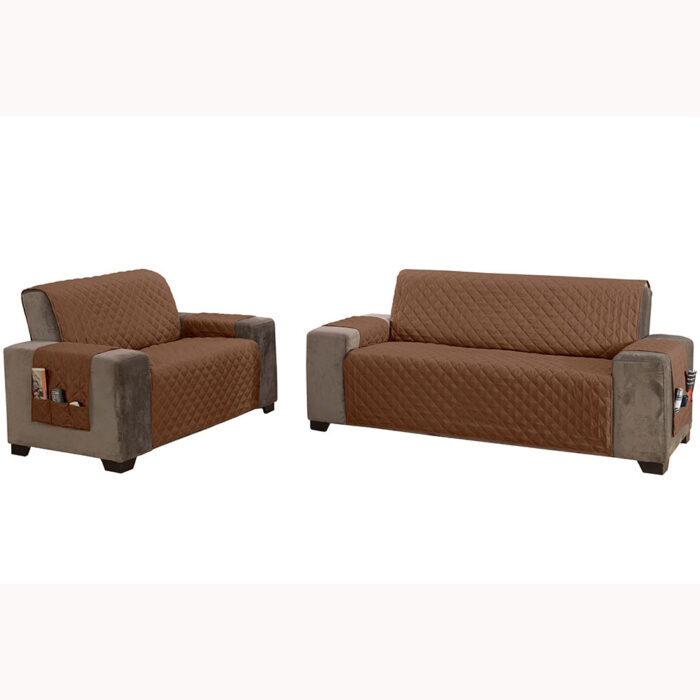 kit protetores sofa basic 2 e 3 lugares 110 e 150 marrom 6411062a21475 large