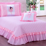 Colcha Cobre Leito Balé Bailarina Solteiro 03 Peças