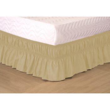 Saia para Cama Box Elasticado Queen Avelã