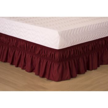 Saia para Cama Box Elasticado Queen Vinho