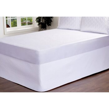 Saia Cama Box Matelasse Solteiro Branca