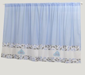 Cortina Infantil Nuvem 2,00m x 1,70m Azul