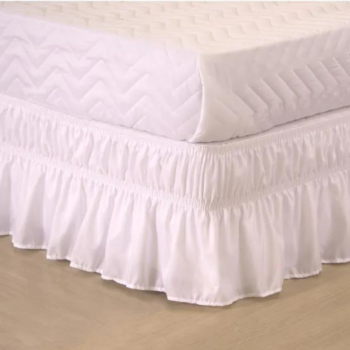 Saia para Cama Box Elasticada Casal Branca